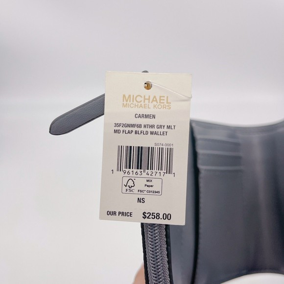 Michael Kors Carmen Md Envelope Flap Billfold Wallet Logo Closure NWT Org $258 - Picture 7 of 8